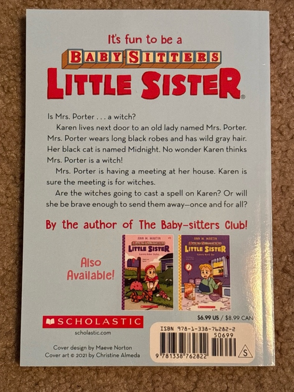 Baby-Sitters Little Sister Ser.: #1 Karen's Witch 2021 Edition New Chapter Book - Picture 2 of 10